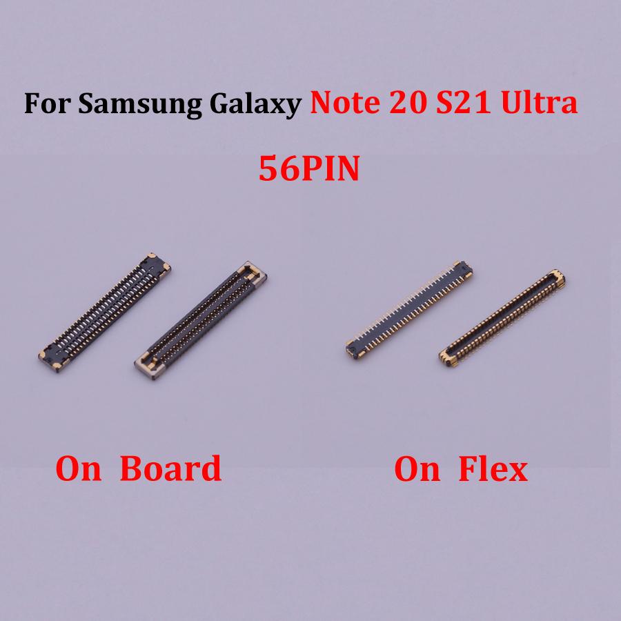 2-5Pcs Lcd Display Screen Flex FPC Connector For Samsung Galaxy Note 20 Note20 S21 Ultra N985 N980 N986 G998 Plug Board 56 Pin