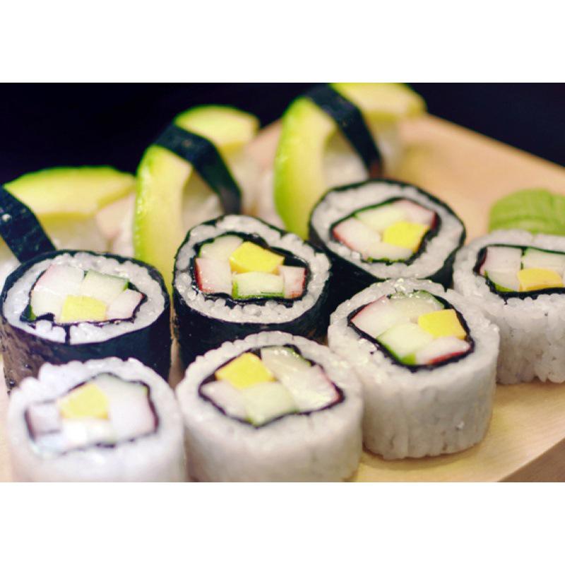 Delicious Sushi Catering Decorative Wall Art: Kraft Paper Framed Mural