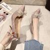 Newest Cinderella Shoes Rhinestone High Heels Women Pumps Pointed Toe Woman Crystal Party Wedding Shoes Zapatillas Mujer
