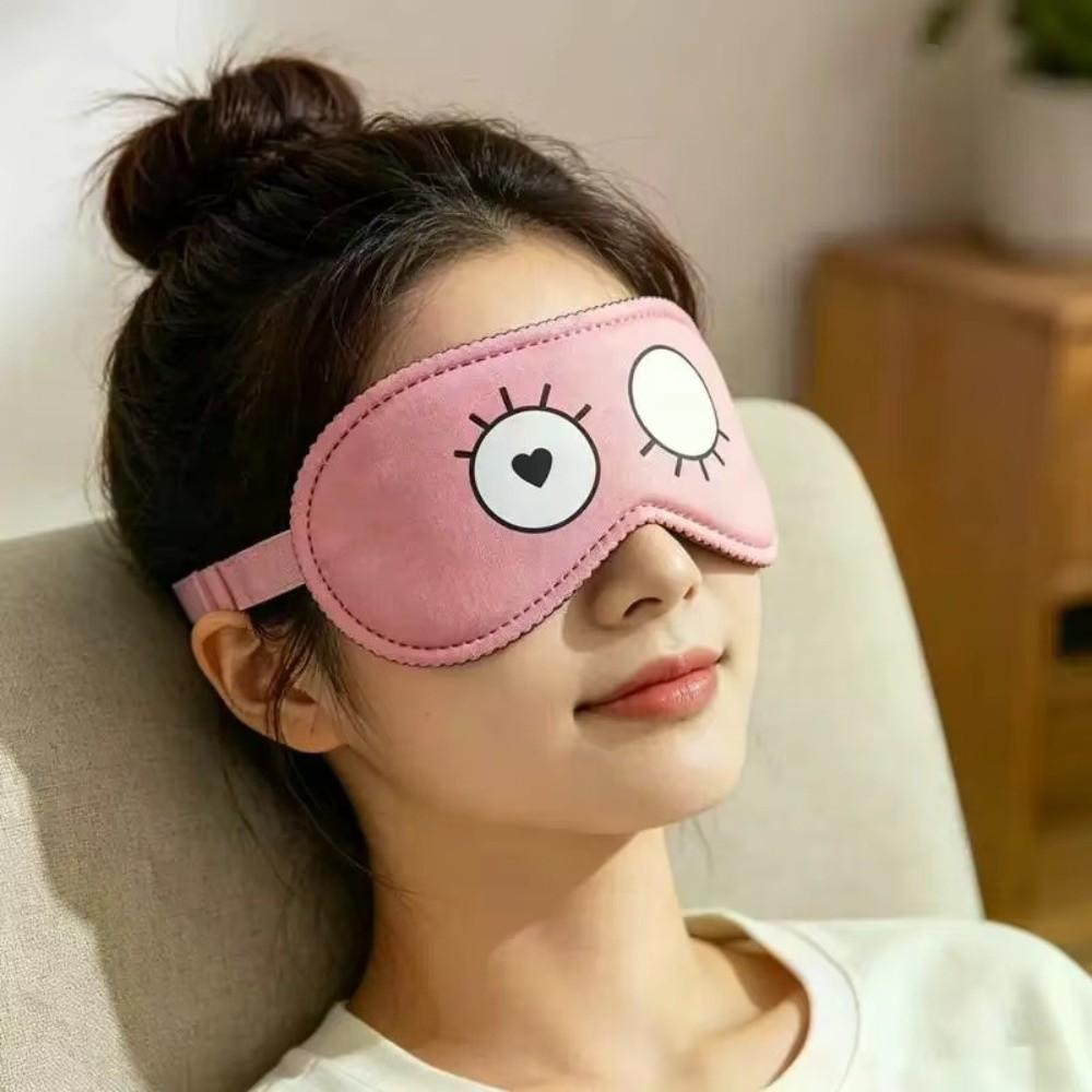 Cartoon Pattern Eye Cover Concave Comfort Blindfold Cute Style Sleeping Eye Mask for Women Men