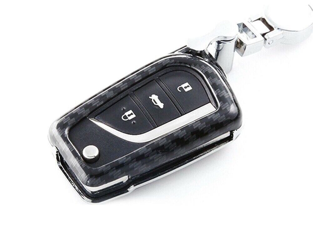 Toyota Key Shell Folding Carbon Fiber Protective Cover for Camry and Reiz Modified Keys