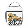 Dog Man Borsa Pranzo Termica Carina per Animali Domestici per Donne Bambini Scatole Alimentari Portatili Borsa Termica Tote
