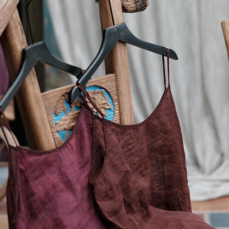 Vielseitiges Ramie-Camisole mit ausgefransten Kanten - Zen-Stil 2050.