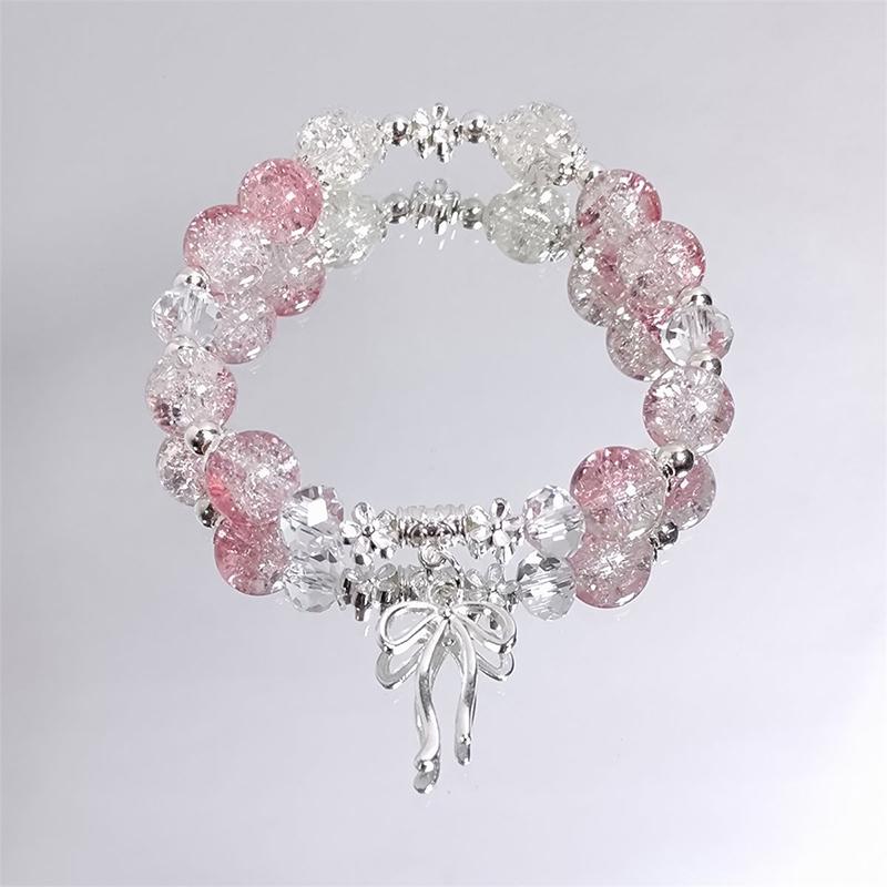Handgefertigtes Perlenarmband für Damen Elegantes Schmetterlings-Quasten-Anhänger-Accessoire für Geburtstagsgeschenk