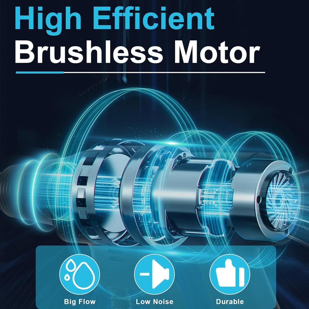 6 IN 1 200Bar Brushless Cordless High Pressure Car Washer Water Gun For Car Garden Cleaning Irrigation Spray Gun Tool