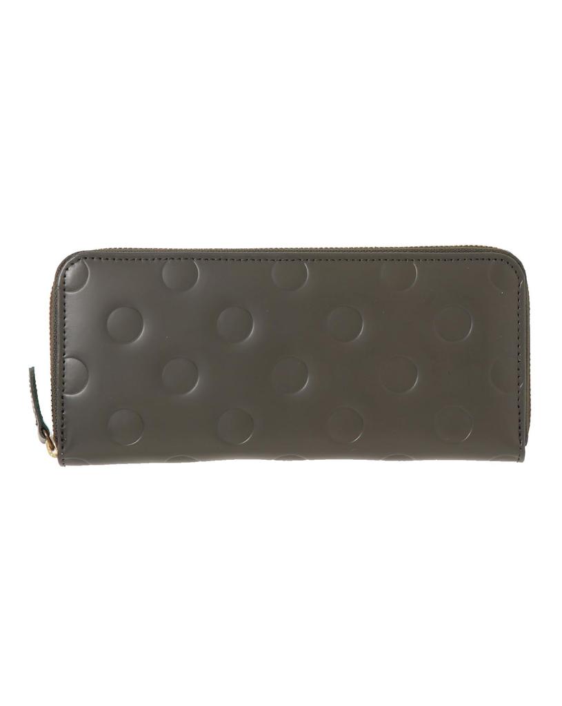 ZUCCHERO Official Long Made in Round Slim Polka Dot Moss 55455 Women's Wallet, Japan, Design, Green,