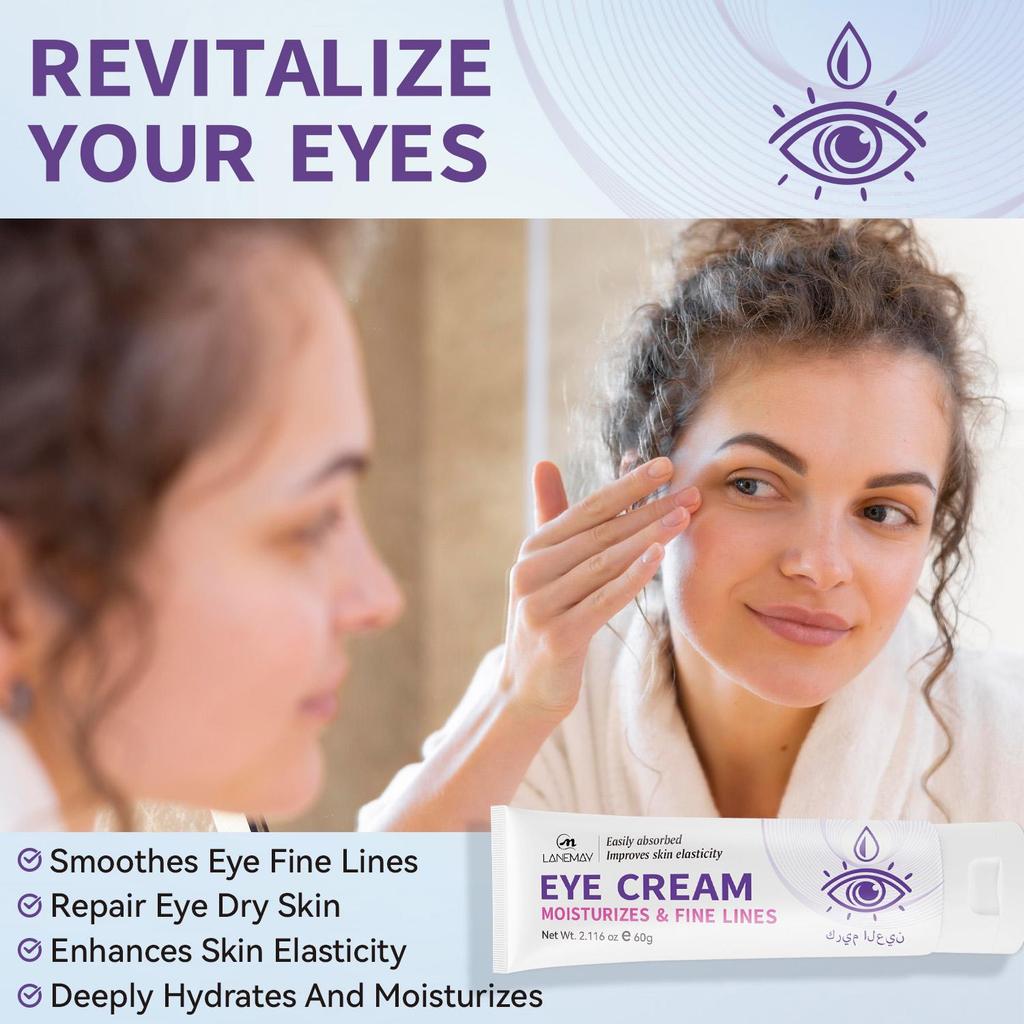 Eye Cream-Deeply Hydrates Moisturizes, Smooth And Repair The Eyes-Suitable For All Skin Types, 60g