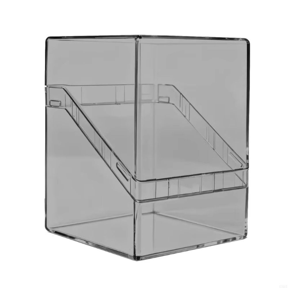 Acrylic Card Storage Box 100PCS Capacity Card Display Box Home Organization