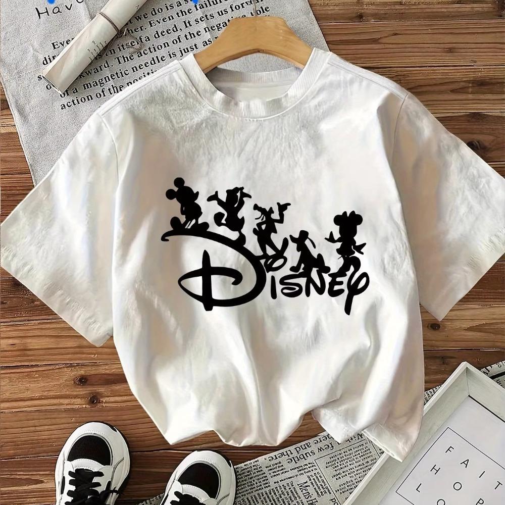 Микки Маус Дональд Дак Летняя Футболка Одежда Повседневная Свободная Комфорт Оверсайз Унисекс FeУнисекс Мультяшная Оверсайз Футболка L
