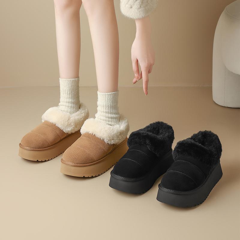 Augustine Low-top Snow Boots for Women In the Winter of 2025, New Platform Bread Shoes, Piled and Thickened Outer Cotton Shoes