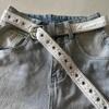 Vintage Lace Canvas Belt for Women Fashionable Metal Buckle Decorative Waistband Retro Jean Accessory Korean Trendy Design 110cm