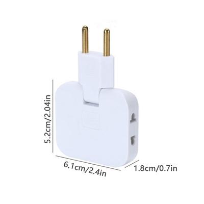 Eu-Stecker 1 3 Verlängerungssteckdose 180 ° drehbarer Wechselstromadapterstecker