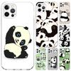 Cartoon Cute Panda Bear Phone Case for Iphone 17 Air 16 15 Plus 14 13 Mini 12 11 Pro Max 16E 7 8 SE 2020 Soft Funda Print Shell