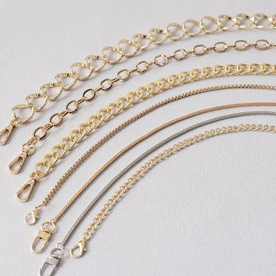 New Fashion Woman Handbag Accessory Chains Luxury Solid Gold Metal Bag Chain Strap Women Cute Clutch Shoulder Purse Accessory