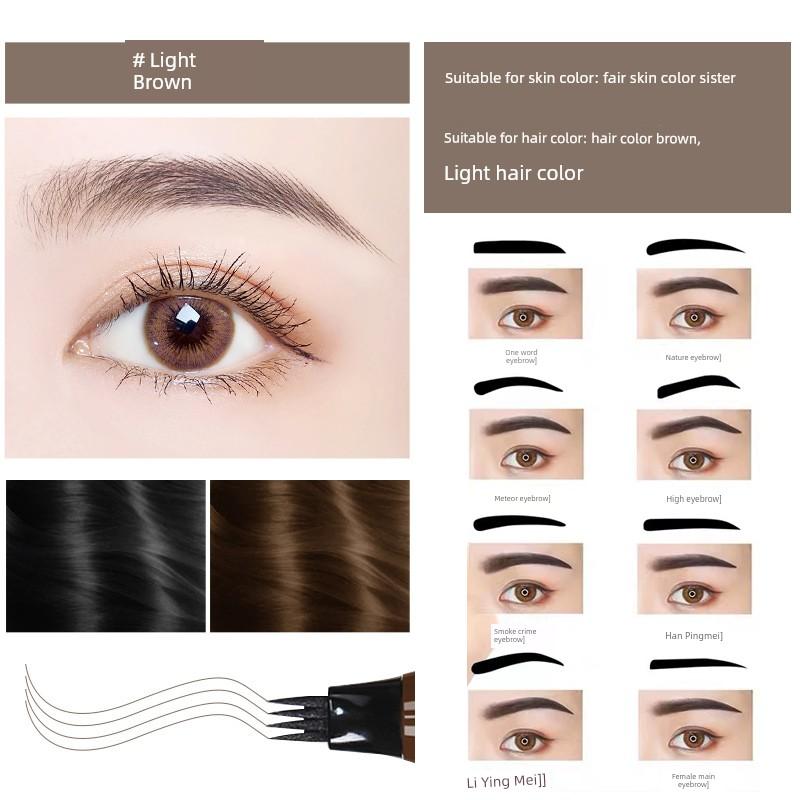 Eyebrow Shaping Tool for Women, Eyebrow Stickers, Beginner-Friendly, Lazy-Friendly, Four-Pronged Eyebrow Pencil, Integrated Shaping Eyebrow Stickers