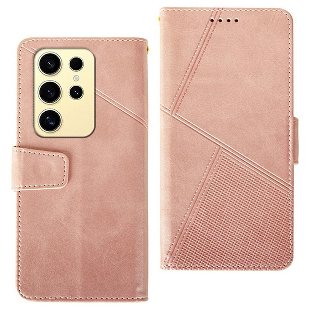 IDEWEI For Samsung Galaxy S26 Ultra Case Leather Wallet Phone Cover Stand Calf Texture