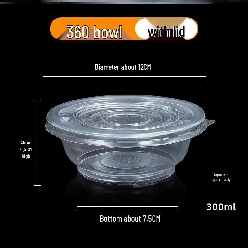 

ZISIZ Disposable Plastic Bowl