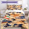 3pcs Custom Name Haikyu Bedding Set Duvet Cover Closure Includes 1 Duvet Cover & 2 Pillowcases, Soft and Comfortable for All Seasons.