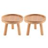 ABMH-2X Wooden Plant Stand Flower Pot Base Holder Stool High Stool Balcony Succulent Round Flower Shelf For Indoor Outdoor