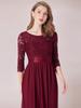 Ever-Pretty Women Plus Size A-Line Empire Waist Maxi Winter Wedding Guest Dresses