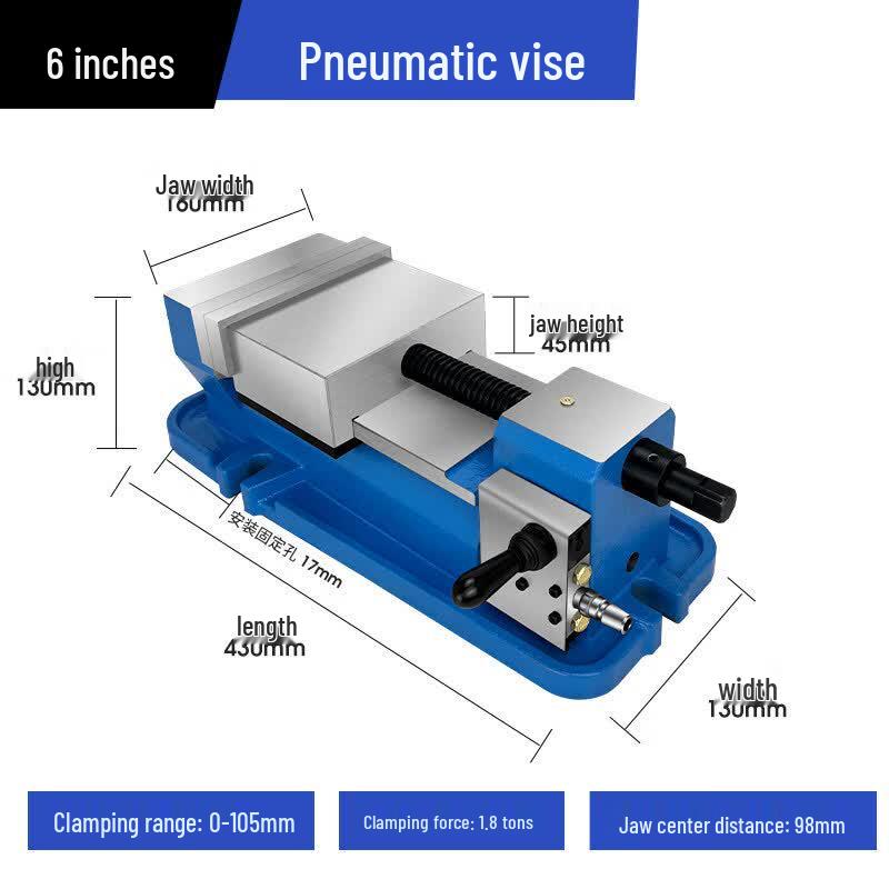 Precision Pneumatic Flat-Jaw Vise