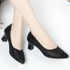Summer Breathable, Comfortable, Non-slip, Soft-soled, Comfortable Mesh Hollow-out Versatile Mid-heel Breathable Women's Shoes