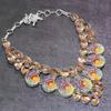 Ammonite Fossil Gemstone 925 Sterling Silver Jewelry Necklace 18"