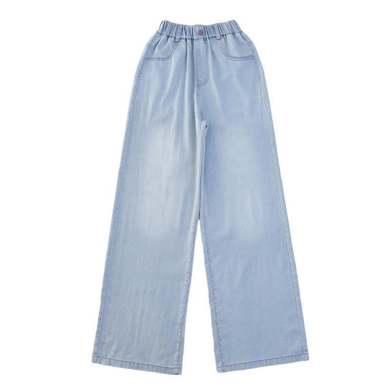 

Девичьи джинсы летние тонкие брюки повседневные брюки брюки с широкими штанинами брюки с защитой от комаров 170