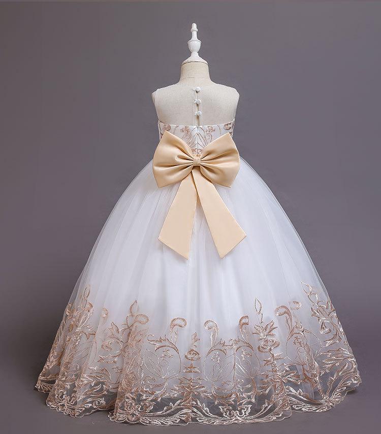 Children's Formal Bow Lace Princess Dress