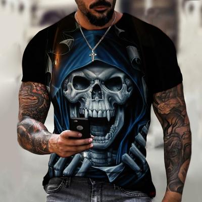 New Horror Series Skull Head Brand Men's Clothing 3D Printing O-neck T-shirt