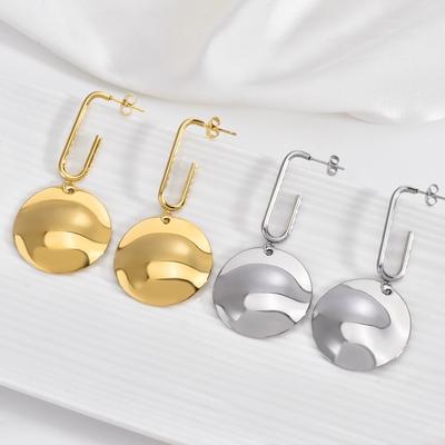 Round Straw Hat Pendant Earrings