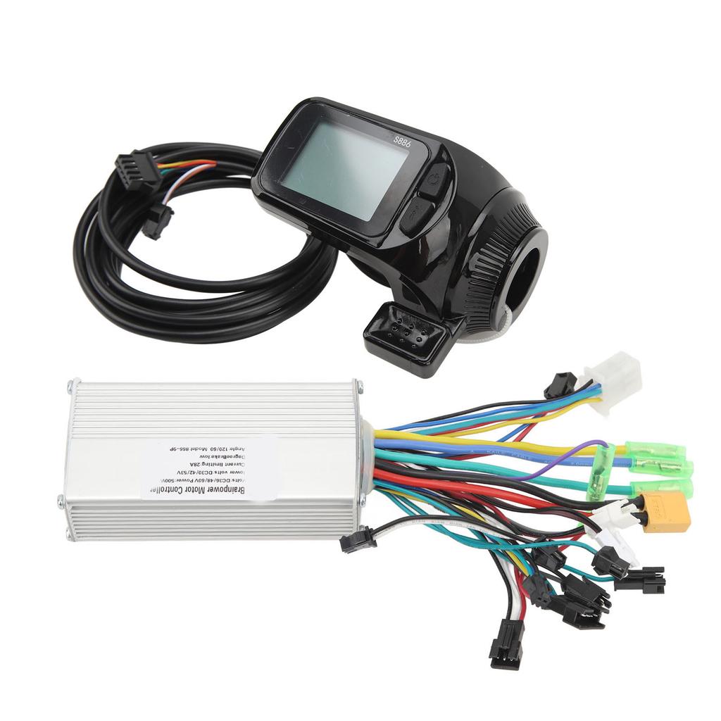 Brushless Motor Controller 36V 48V 60V 500W 28A 3 Mode Sine Wave Motor Speed Regulator with Display