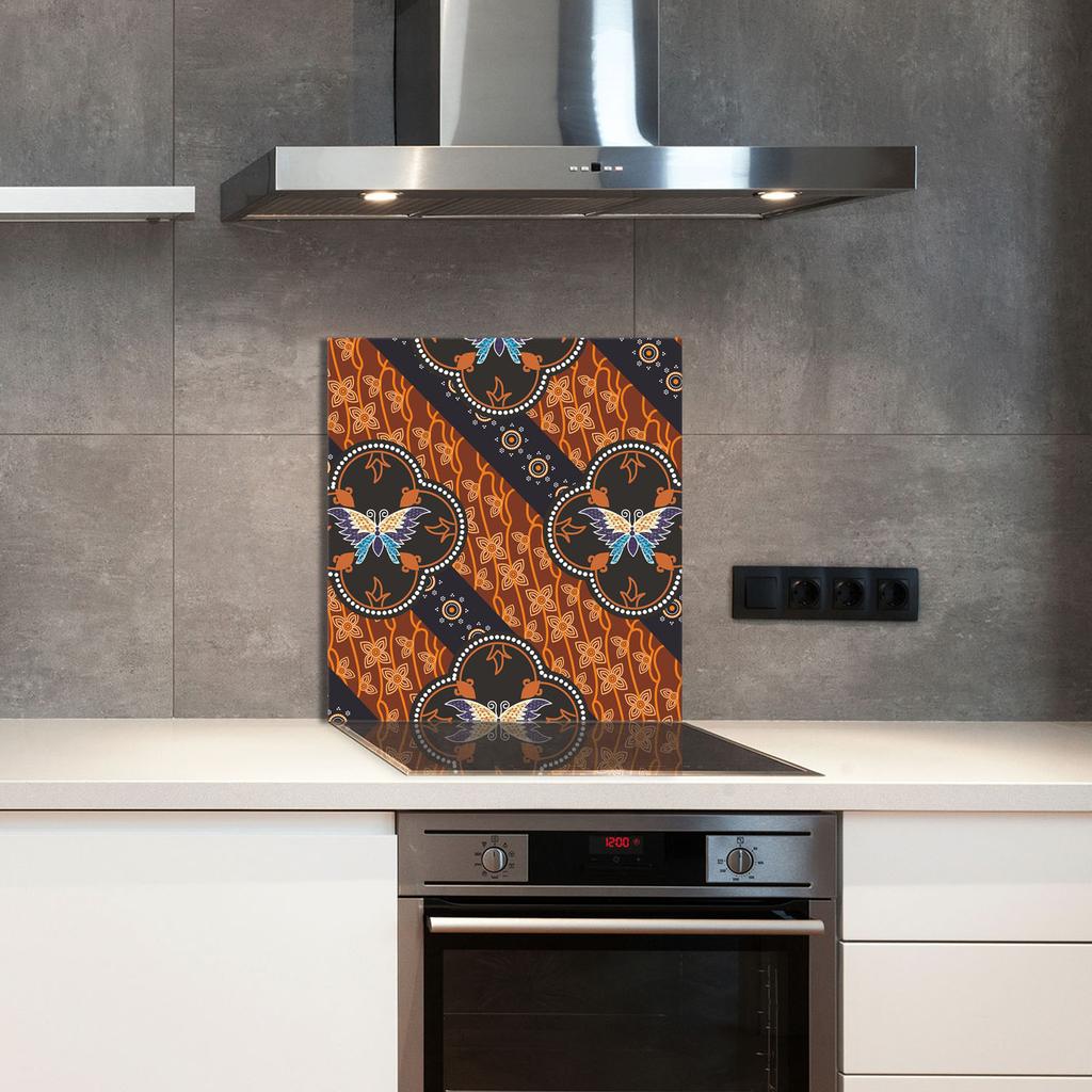 PANEL DE VIDRIO PARA COCINA 60x65 Mariposa