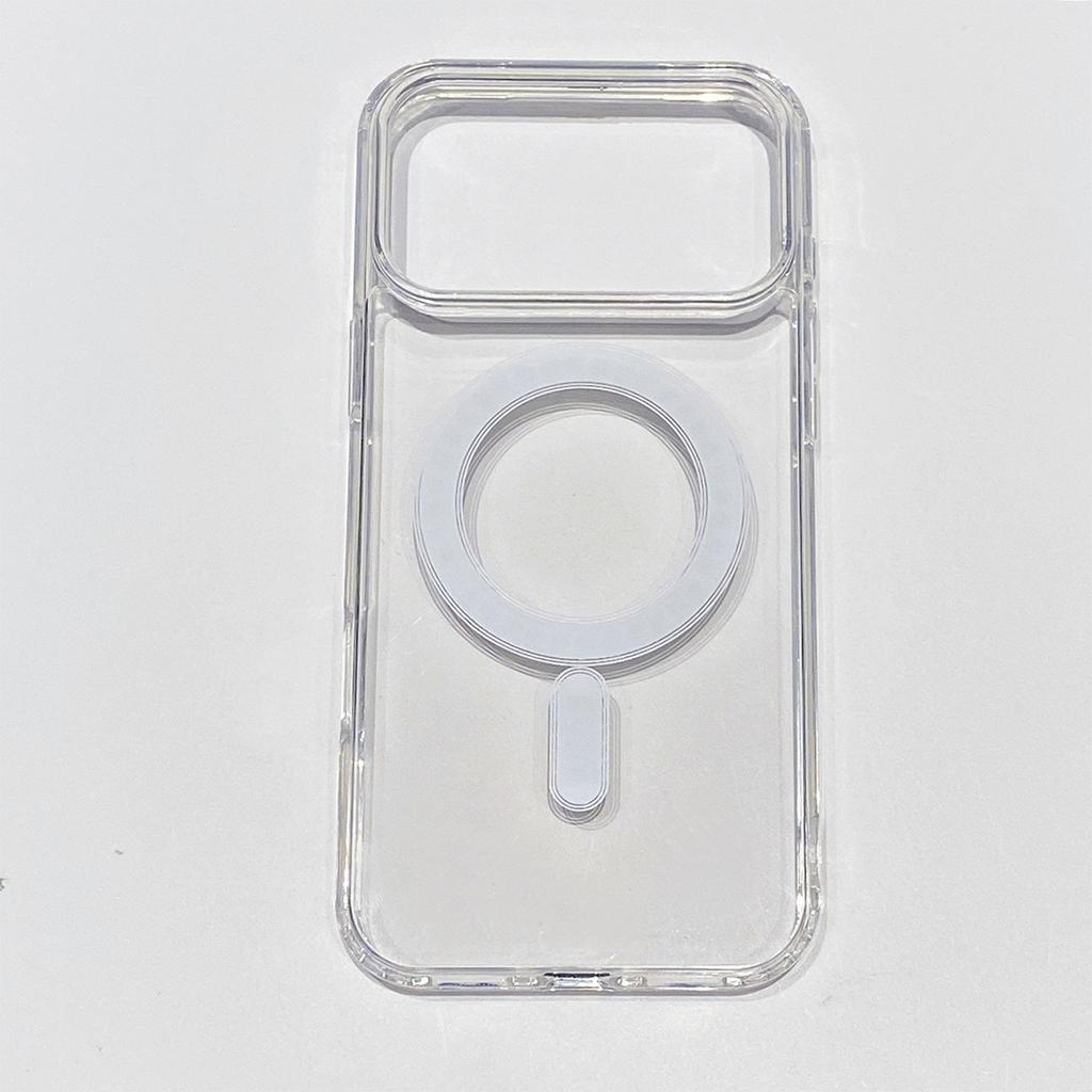 For Apple 17 Transparent Magnetic Phone Case Holder for Apple Phone Case Strong Magnet Simple High-end Classic Trend