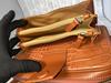 Italian Leather Crocodile Embossed Shoulder Bag with Flap LPR15 (Orange Brown) Travel Shoulder Bag