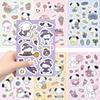 8 Cartoon Happy Little White Dog Collage Hands-on DIY Handbook Mobile Phone Case Laptop Decoration Waterproof Stickers