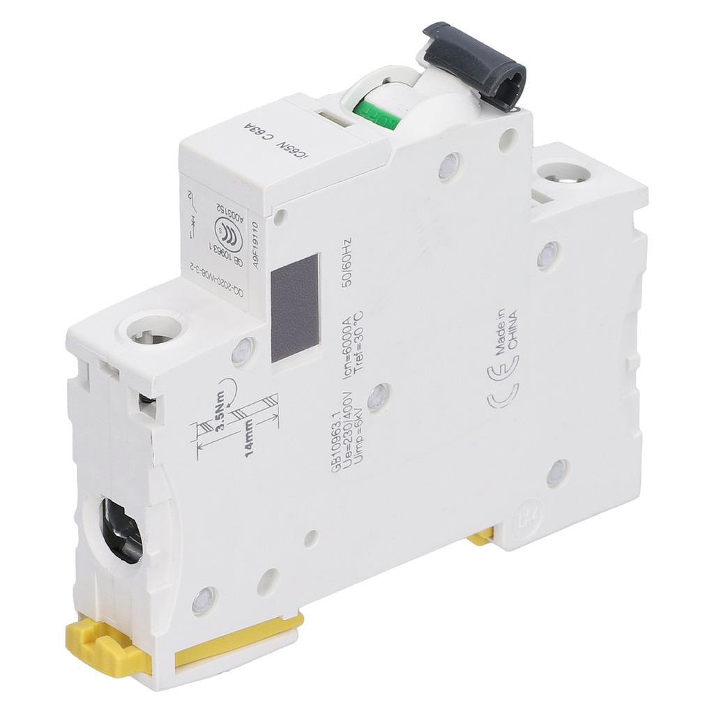 Miniature Circuit Breaker Low Voltage 63A 230V/400V DIN Rail Mount for Power Distribution