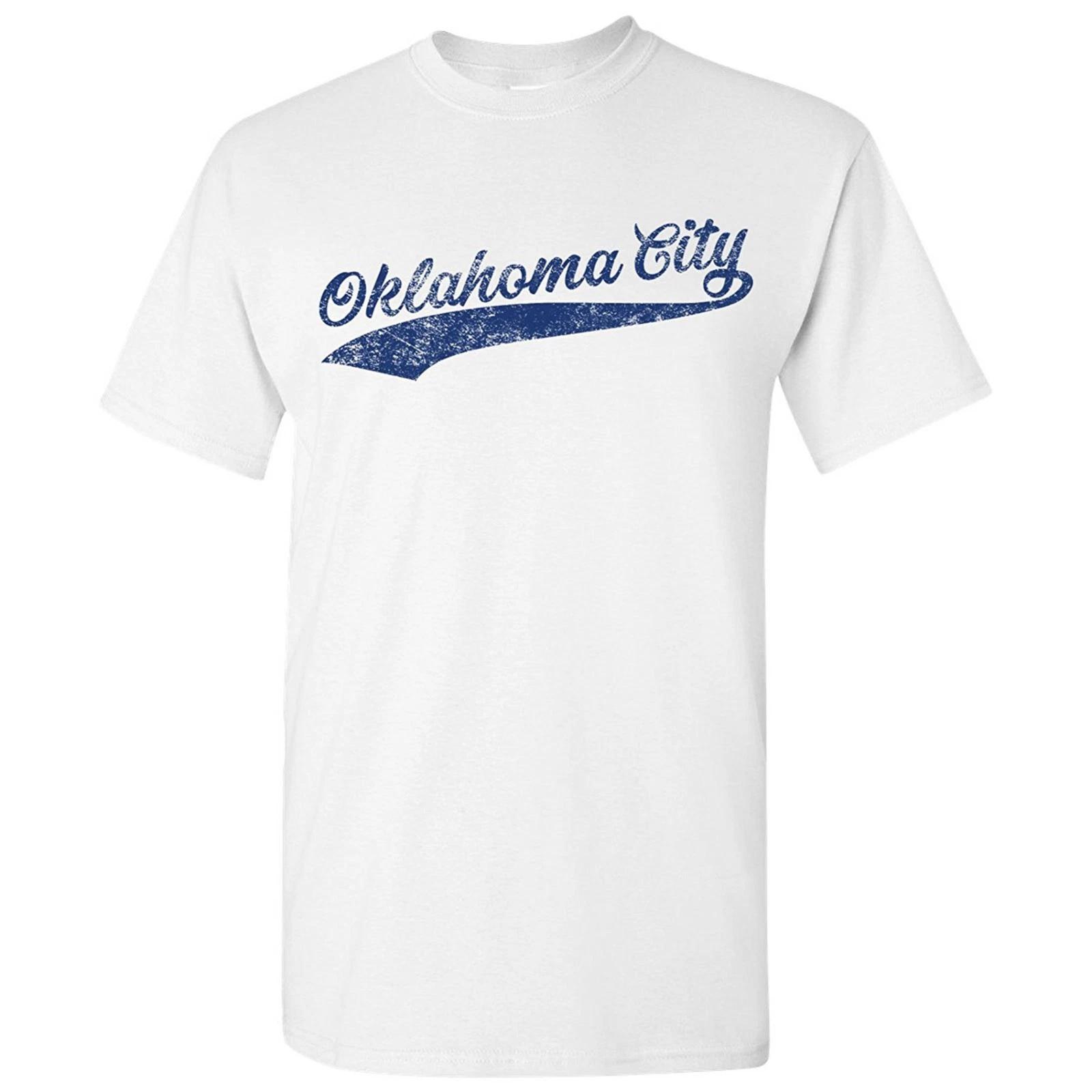 Oklahoma City City Script Men s Unisex T-Shirt - White XL