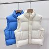 Popular White Duck Down Stand-up Collar Down Vest Women's Winter Fashion Simple Casual Vest Warm Vest Tide