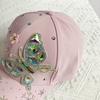 New Fashion Colorful Rhinestone Butterfly Baseball Cap, Trendy Baseball Cap Sun Hats For Women