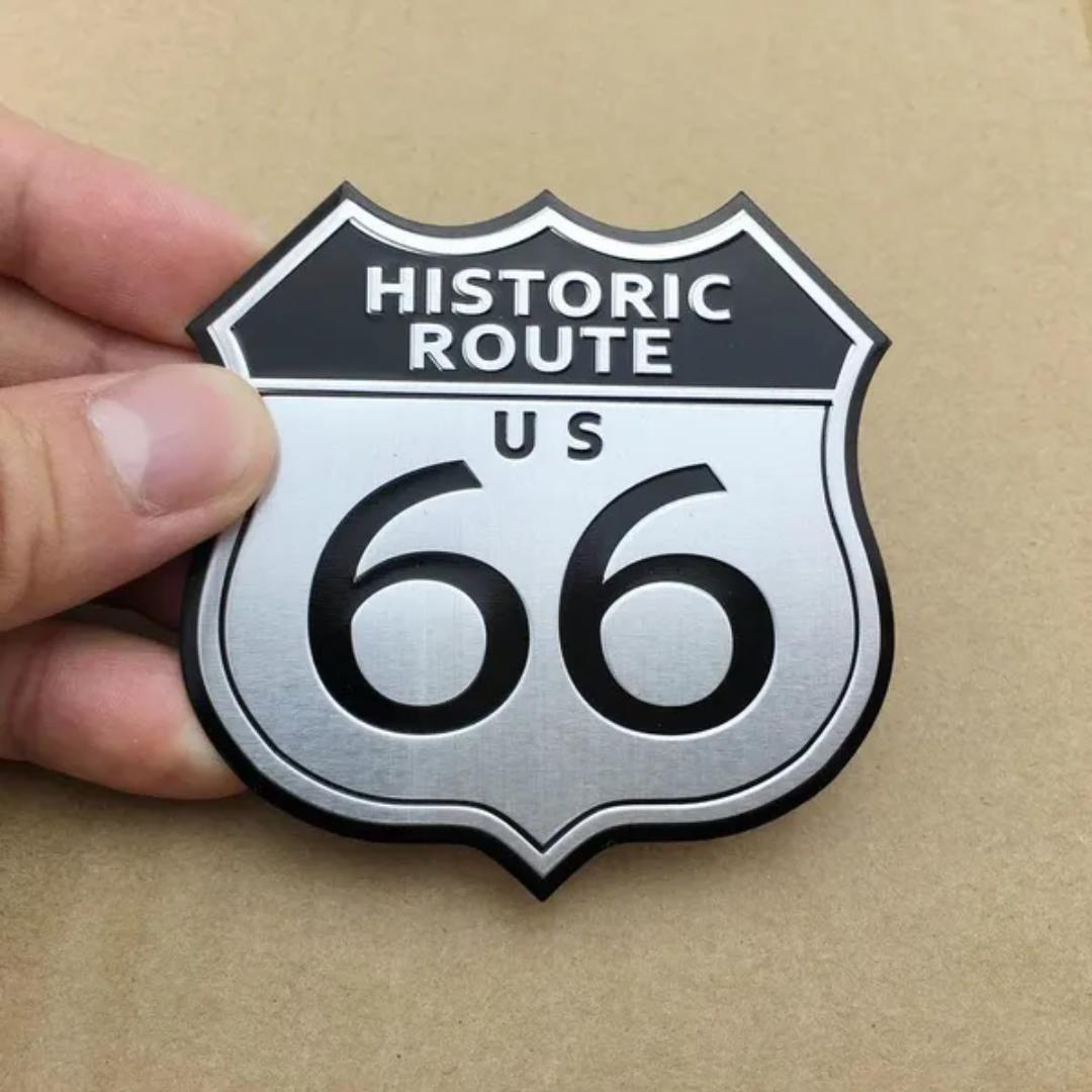 

Auto Car Aluminum Badge Trunk Emblem Sticker for Cad/illac SRX Historic ROUTE 66