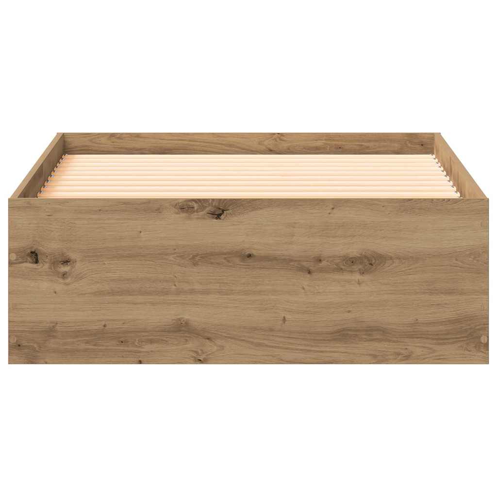 Artisan Oak Storage Bed Frame 90 x 190 cm Particleboard