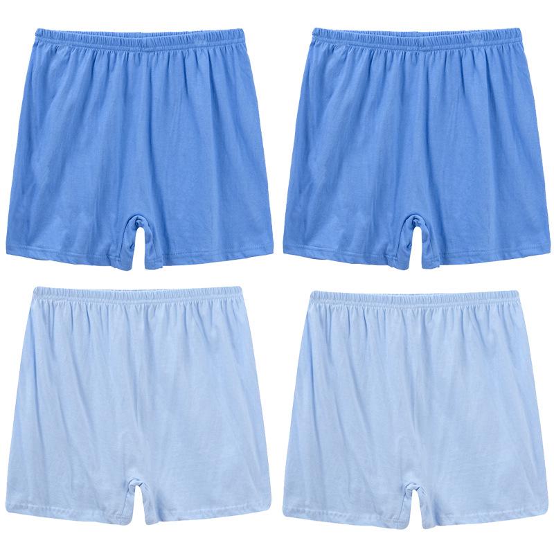 4pcs/set Men's High-Waist Cotton Boxers for Middle-Aged and Elderly - Loose Fit, Plus Size.