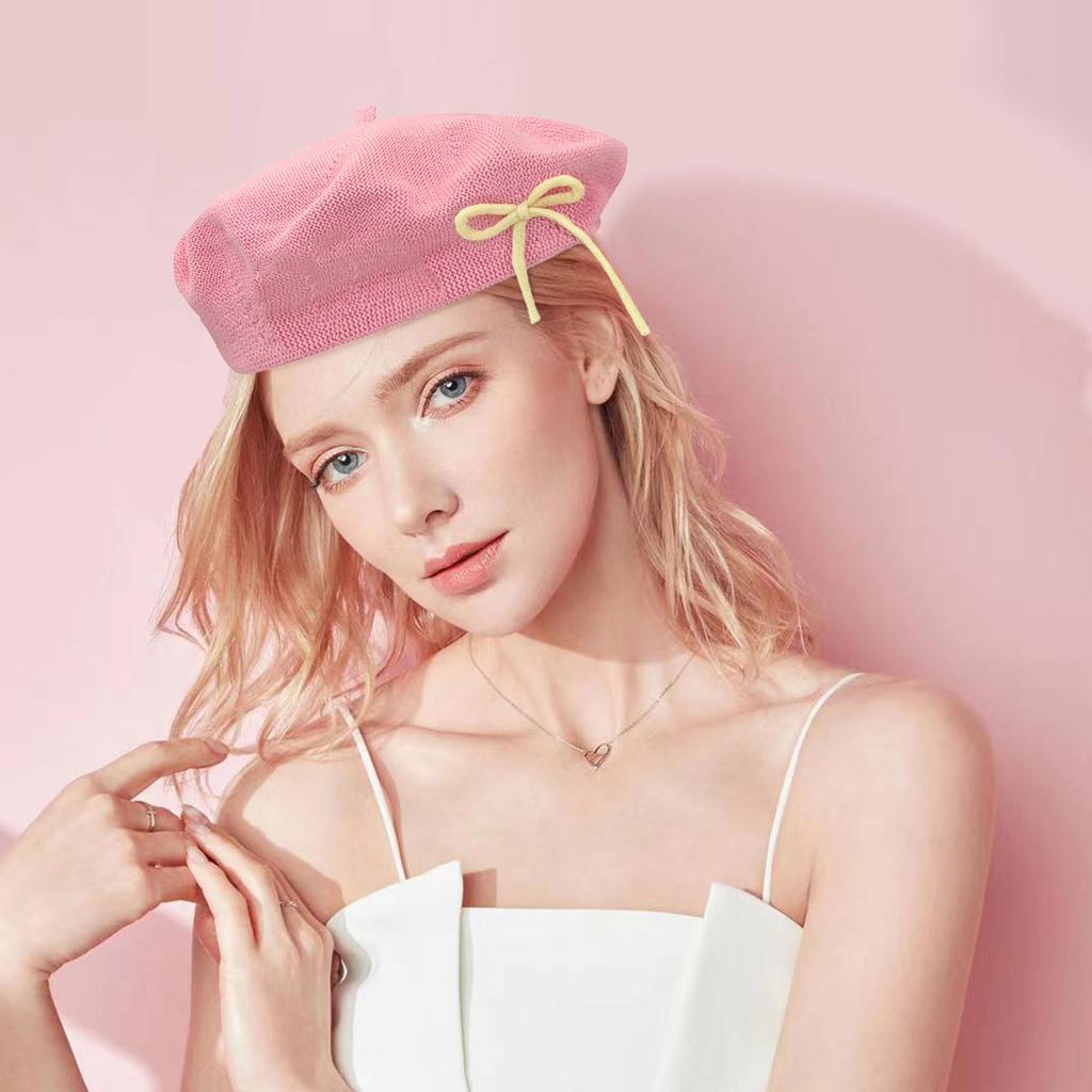 Girls Beret Knit Subculture Painter Hat Festive Hat for Autumn Winter Windproof for Street Photography Props