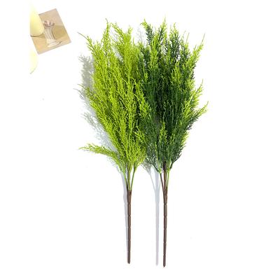 A Single Artificial Green Plant Bundle of Cedar Pine Flower Arrangement Living Room Home Bonsai Decoration