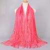 Low Moq Ethnic Printing Tassels Lace  Polyester Chiffon Scarf Sun Protection Shawl Travel Nice Women Fashion Dresses for Ladies