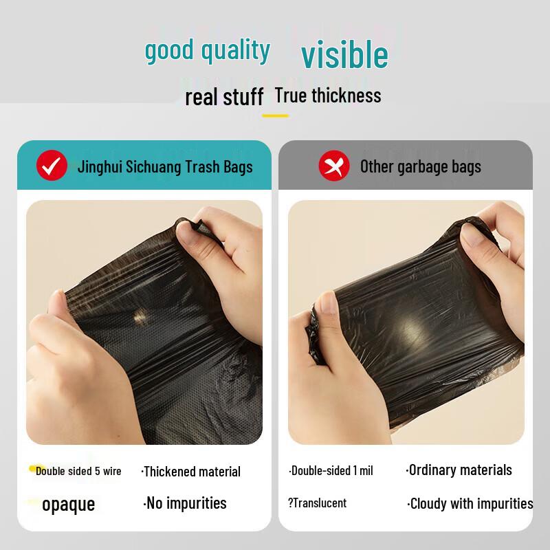 Jinghuisichuang Commercial & Hotel Flat-Mouth Garbage Bags