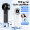 Digital Display Cooling Fan Handheld Cooling Fan 100 Level Speed Control Brushless Motor Type C Charging Outdoor Travel Fan