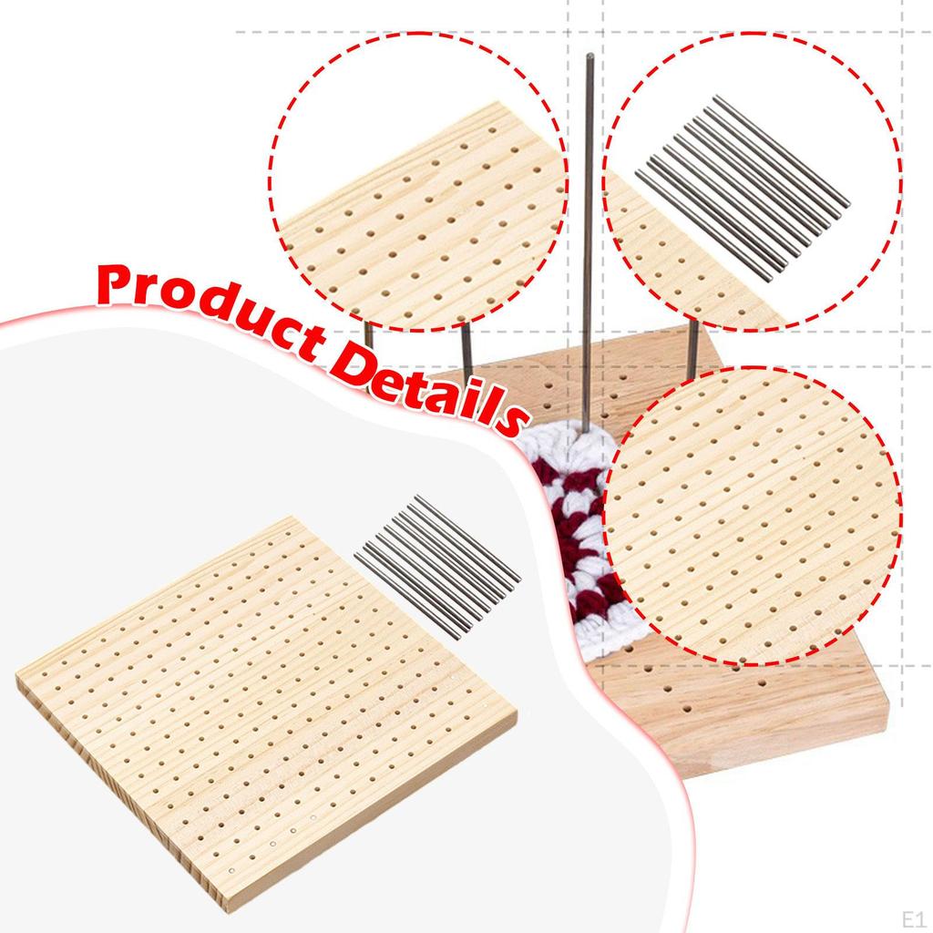 Blocking Board for Crochet Work, Versatile Use with 9 Steel Pins Knitting, DIY Projects