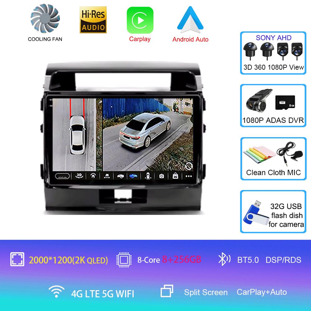 10.1 Inch Android For Toyota Land Cruiser 200 2007 - 2015   Car Radio Multimedia Player Navigation GPS Wireless Carplay DSP Wifi
